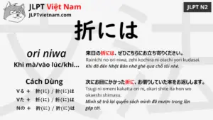 jlpt-N2-ngữ-pháp-折には-ori-niwa-ý-nghĩa-ví-dụ